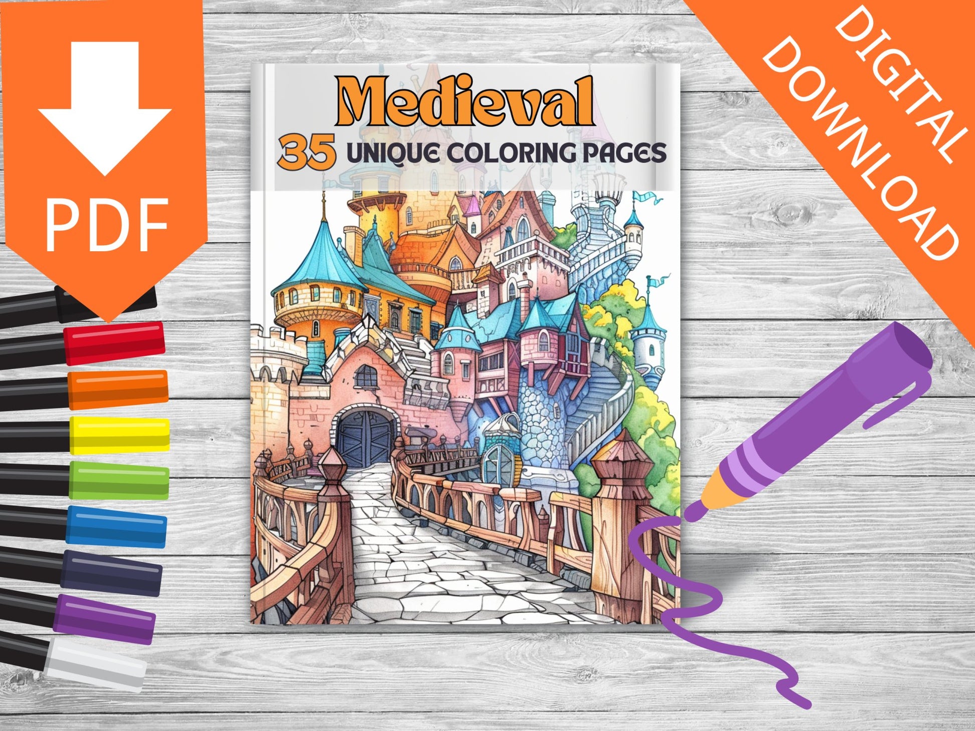 35 Unique Medieval Coloring Pages - My Coloring Zone