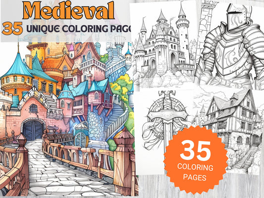 35 Unique Medieval Coloring Pages - My Coloring Zone