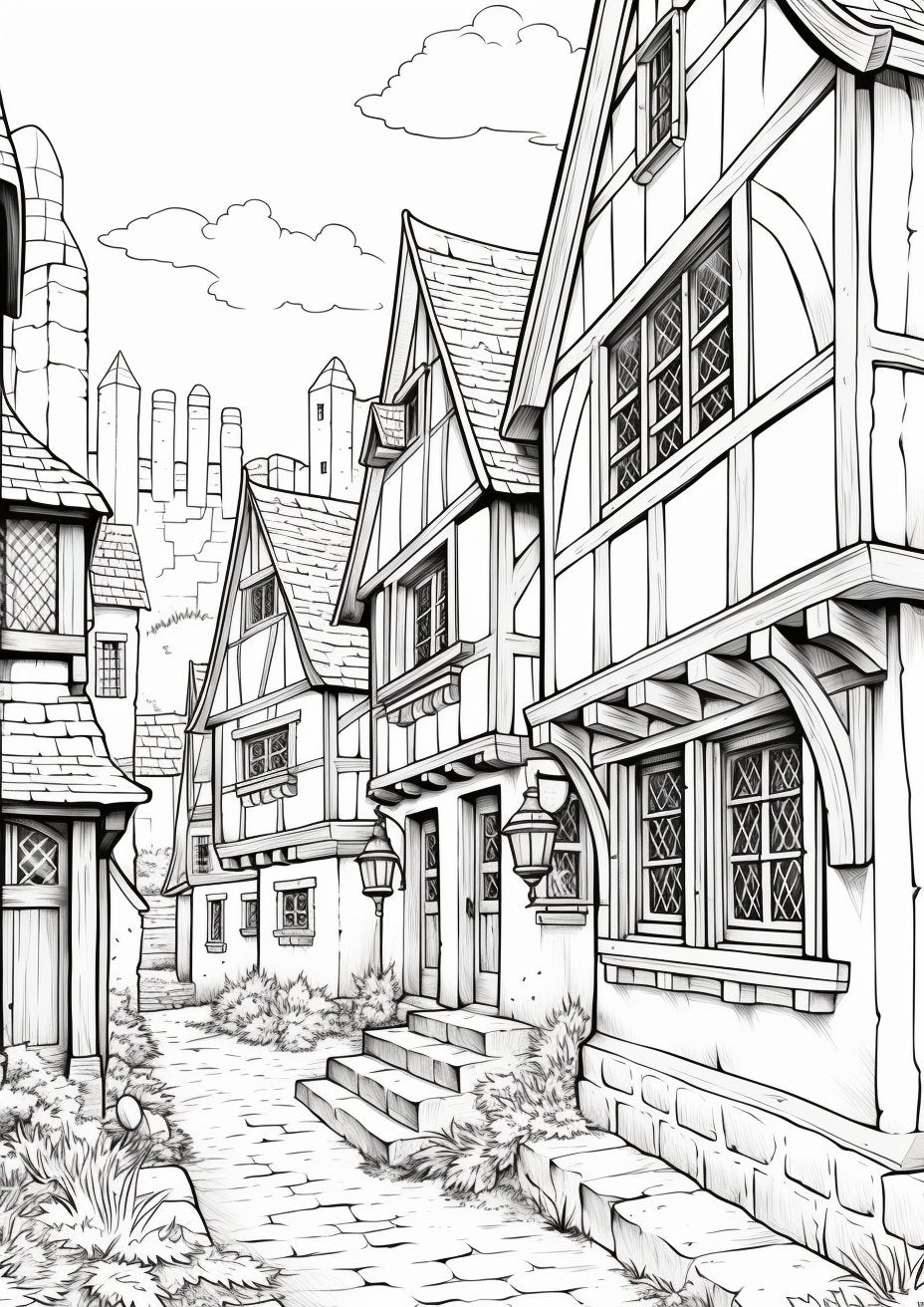 35 Unique Medieval Coloring Pages - My Coloring Zone
