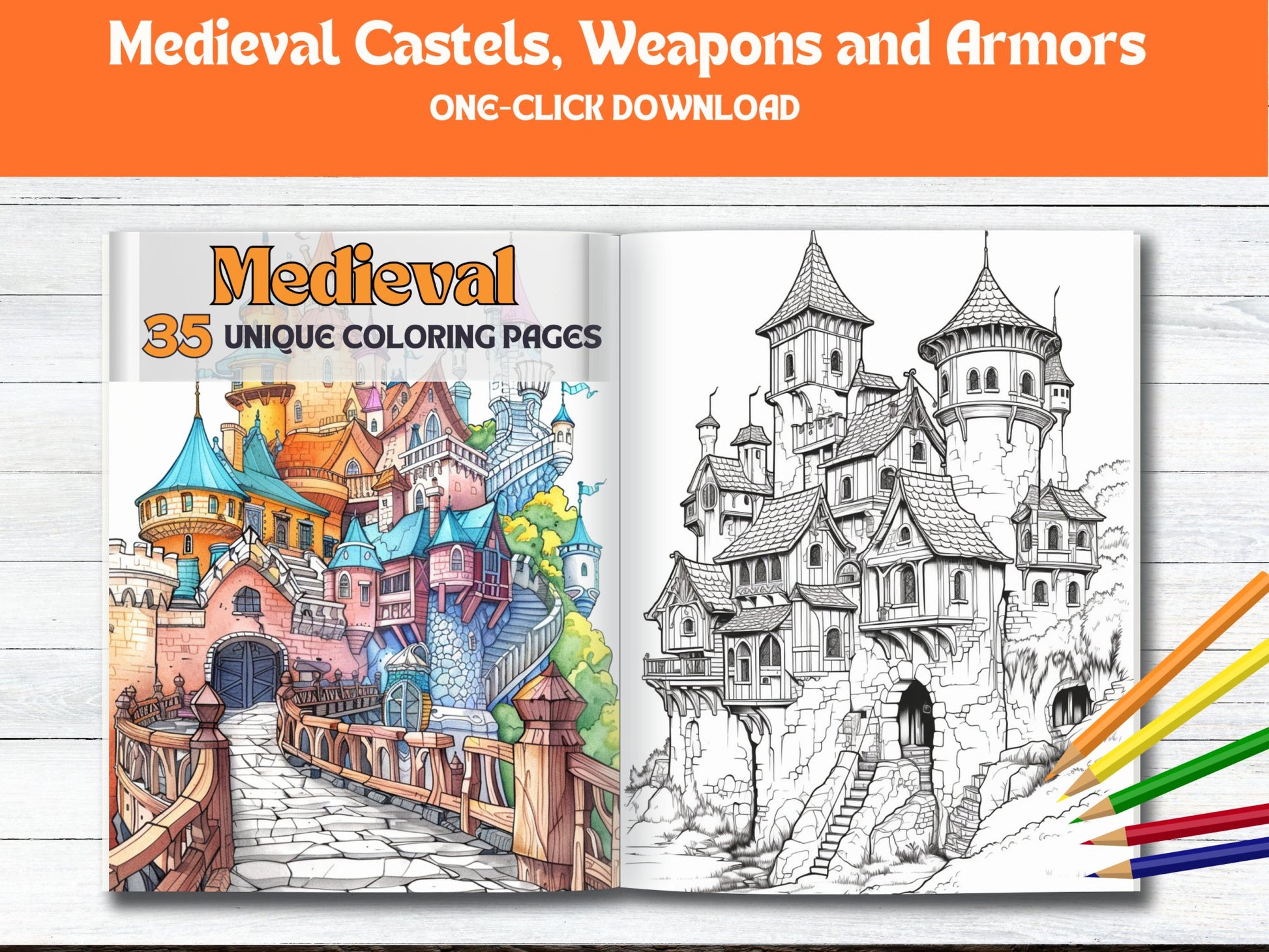 35 Unique Medieval Coloring Pages - My Coloring Zone