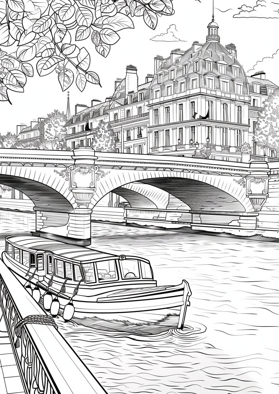 35 Unique Paris Coloring Pages - My Coloring Zone