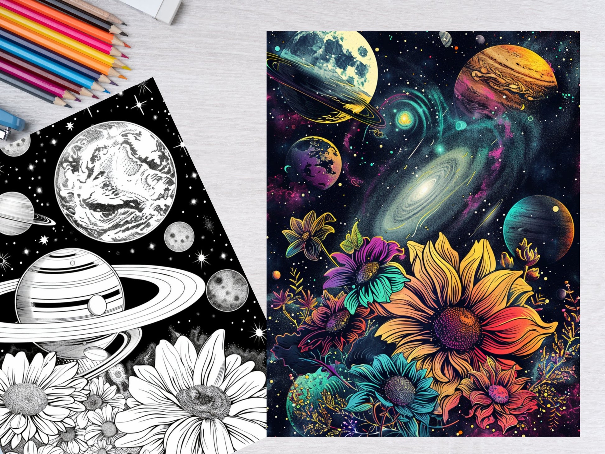 35 Unique Space Coloring Pages for Adults - My Coloring Zone