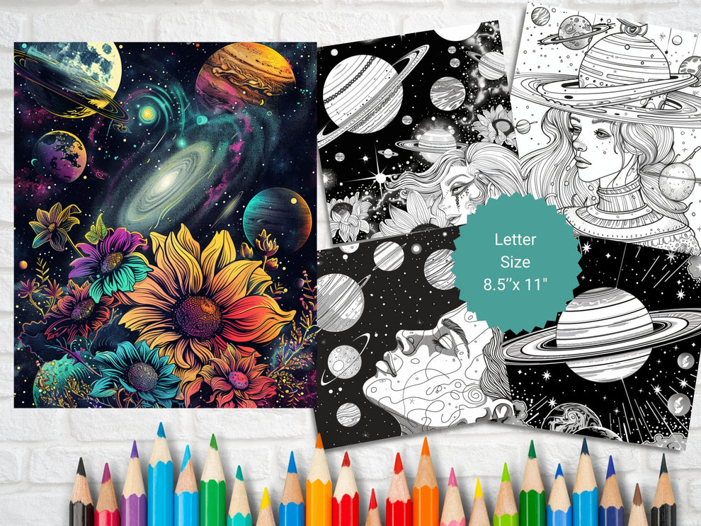 Fun Coloring Space 35 Unique Space Coloring Pages for Adults – My Coloring Zone