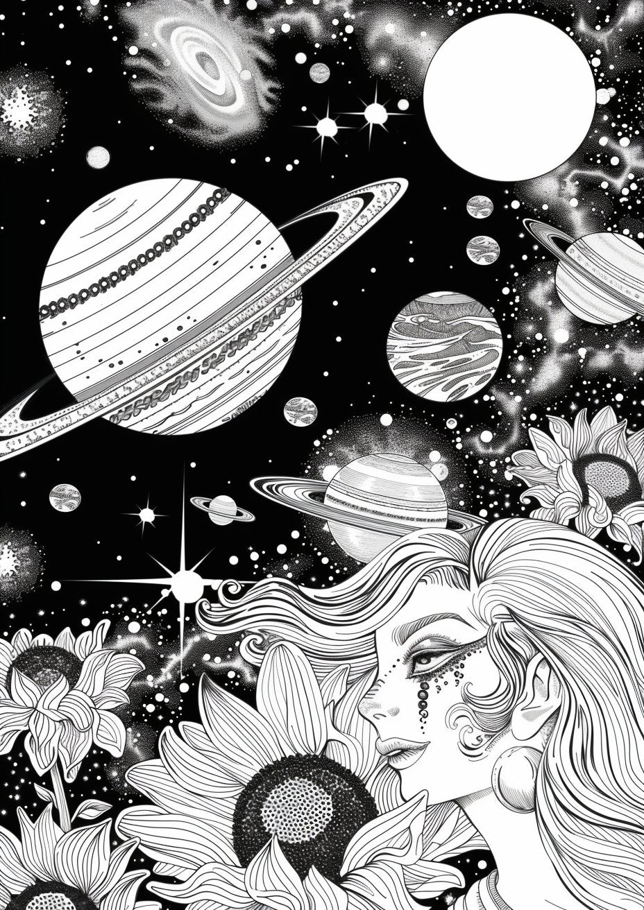 35 Unique Space Coloring Pages for Adults - My Coloring Zone