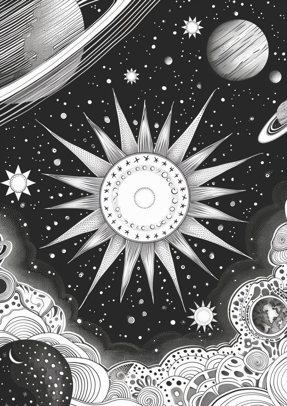 35 Unique Space Coloring Pages for Adults - My Coloring Zone