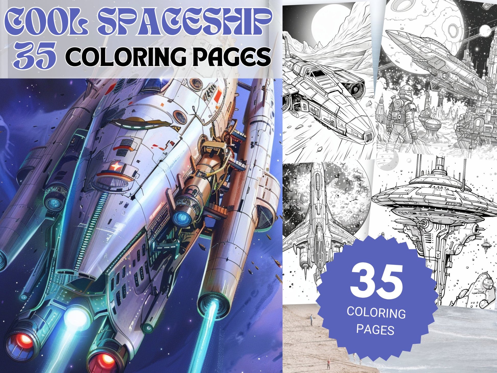 35 Unique Spaceship Coloring Pages - My Coloring Zone