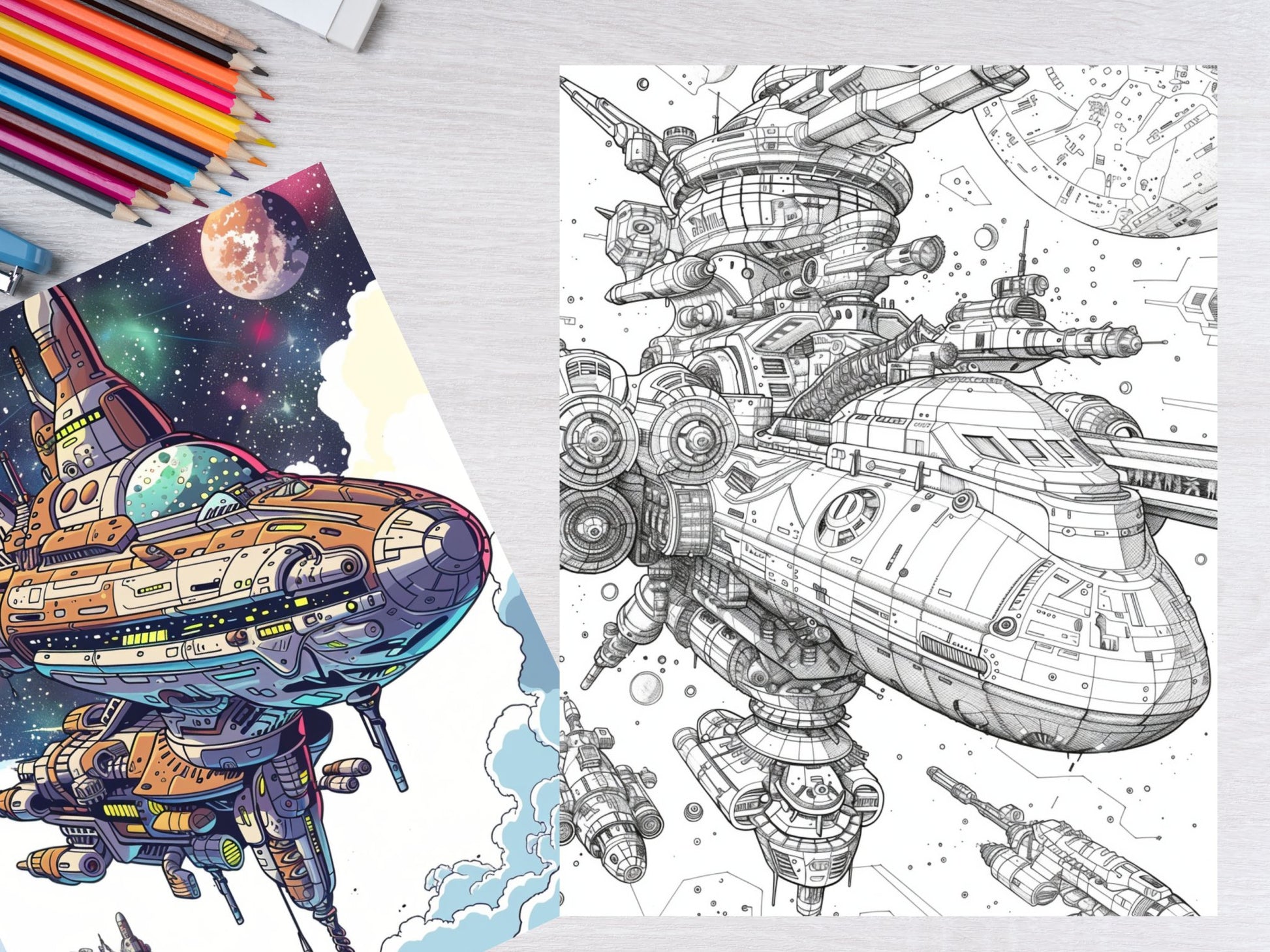 35 Unique Spaceship Coloring Pages - My Coloring Zone