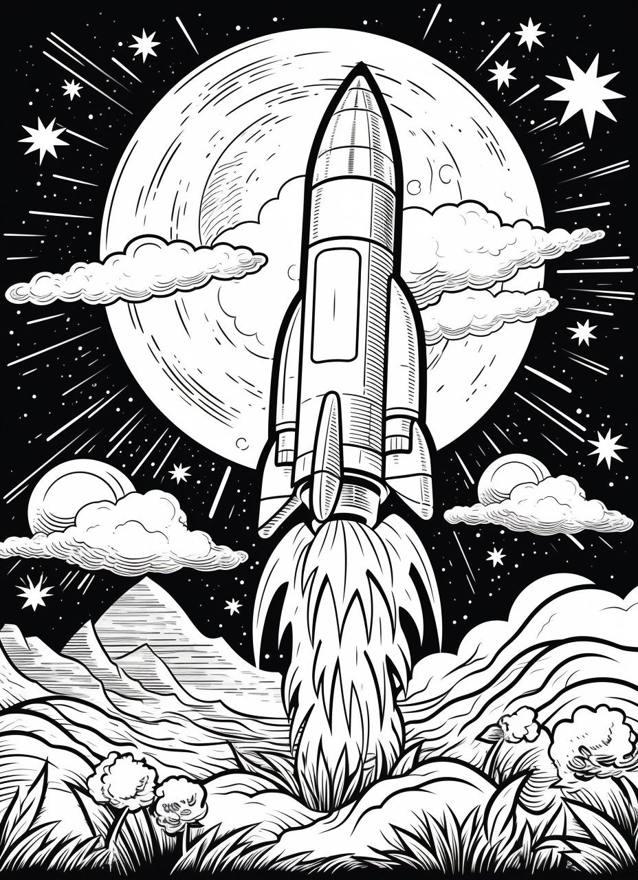 35 Unique Spaceship Coloring Pages - My Coloring Zone