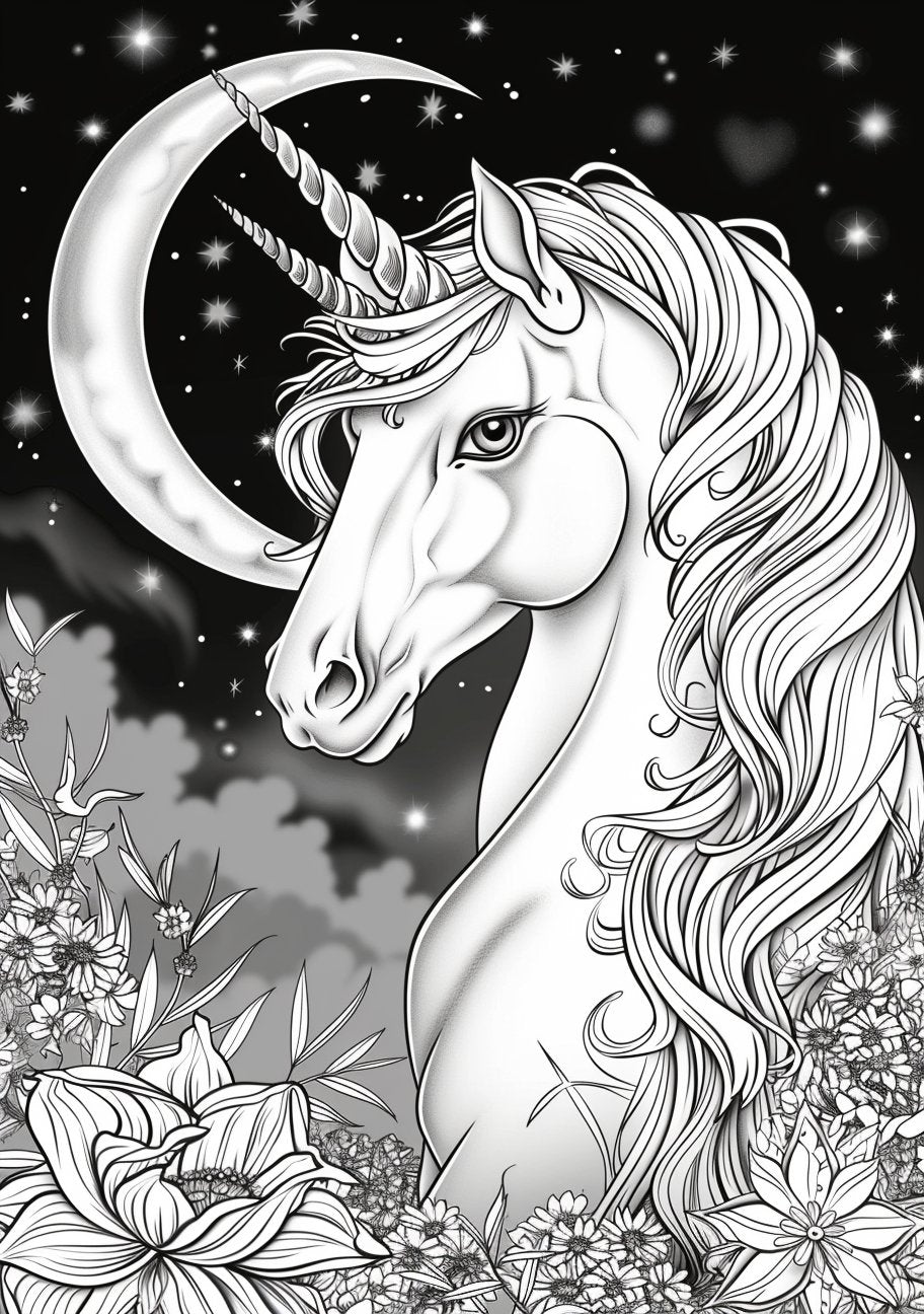 40 Adorable Unicorn in The Space Coloring Pages - My Coloring Zone