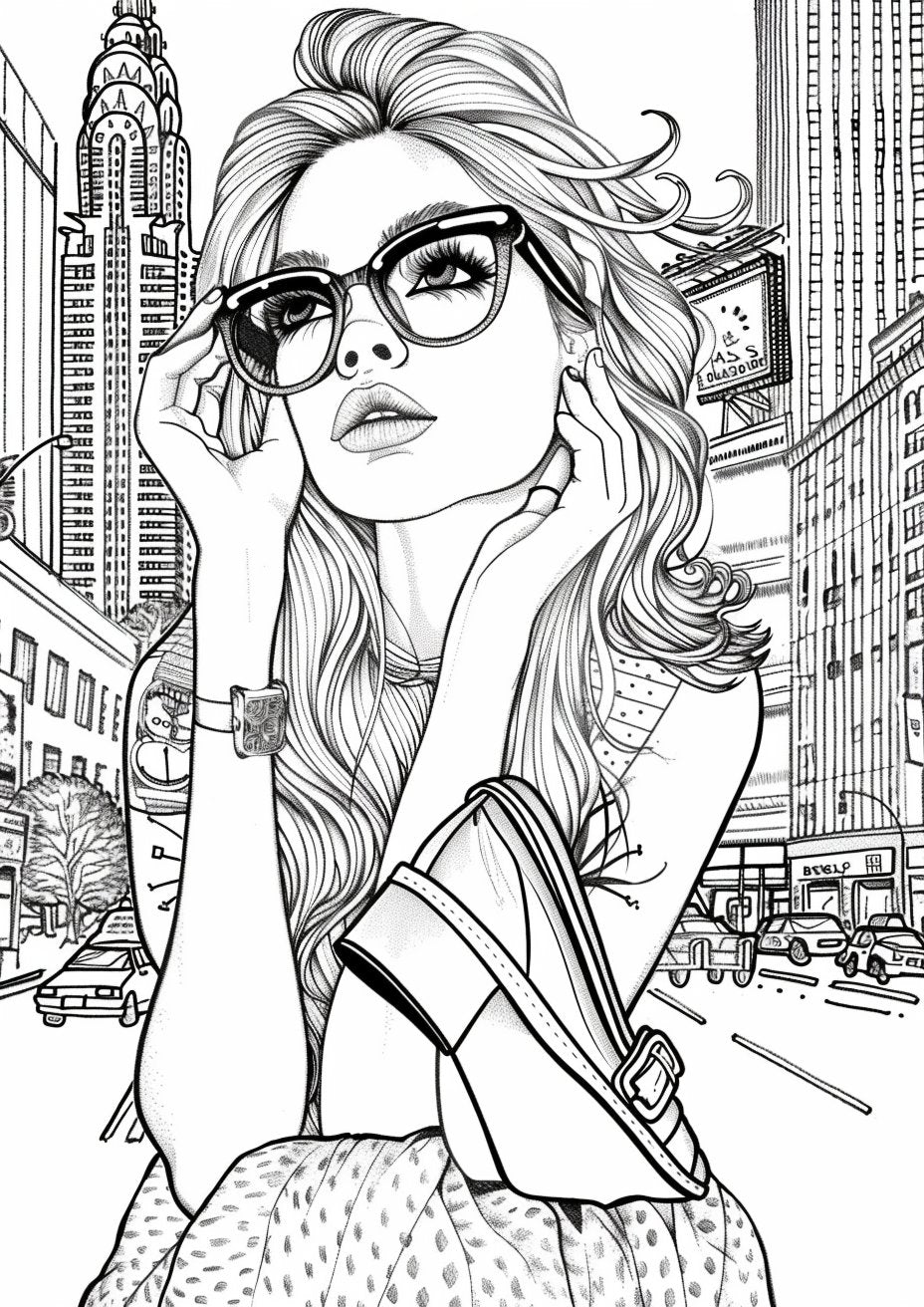 40 Cute Fashion Girls Coloring Pages - My Coloring Zone