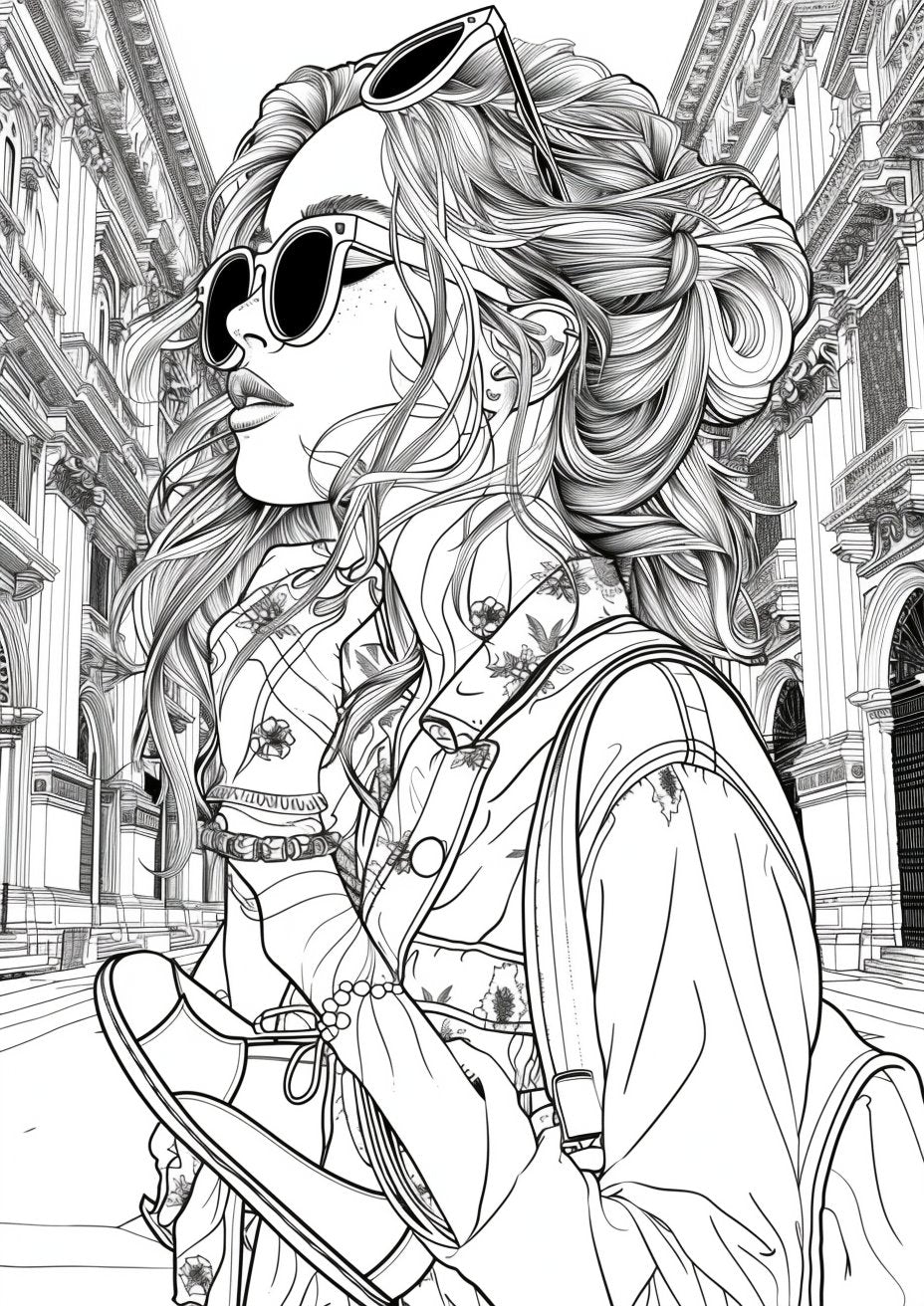 40 Cute Fashion Girls Coloring Pages - My Coloring Zone