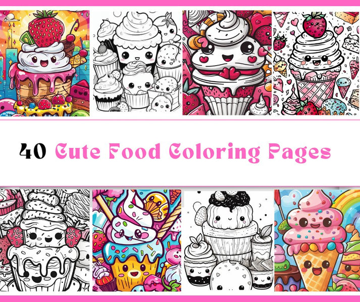 Cute Food Coluring In 40 Cute Food Coloring Pages For Kids – My Coloring Zone