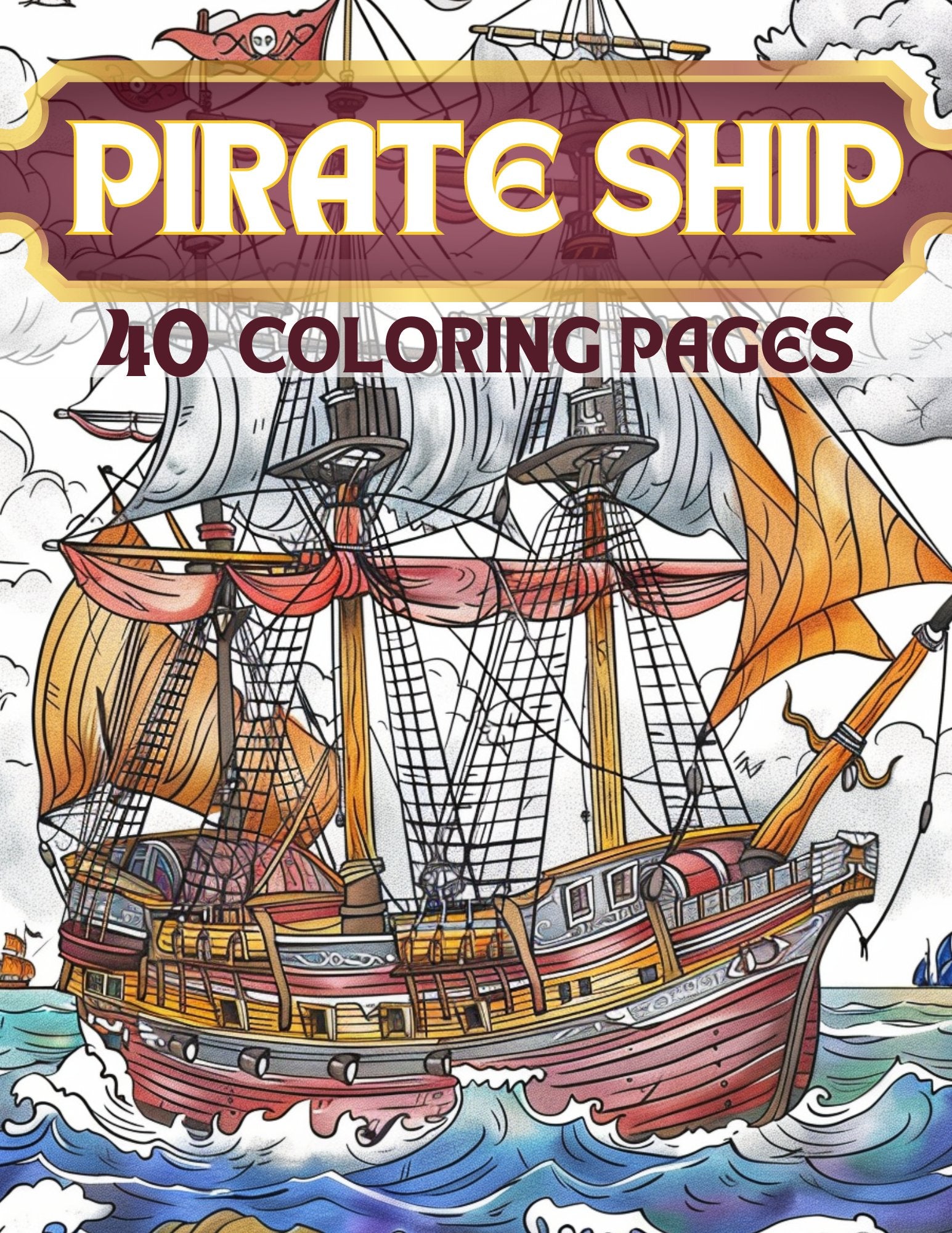 40 Pirate Ship Coloring Pages - My Coloring Zone