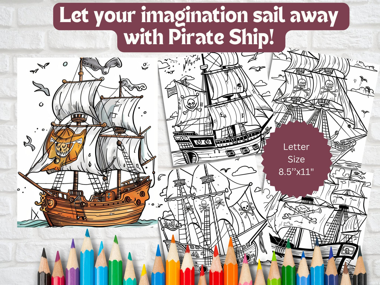 40 Pirate Ship Coloring Pages - My Coloring Zone