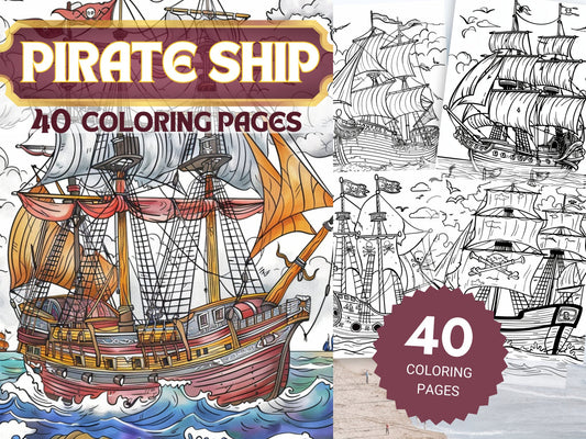 40 Pirate Ship Coloring Pages - My Coloring Zone