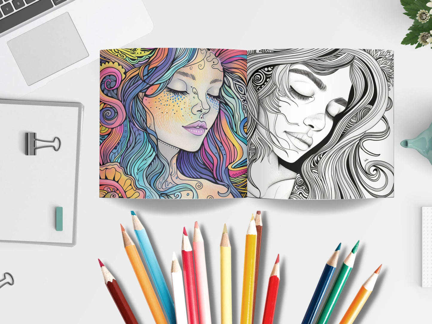 45 Adorable Mandala Girl Coloring Pages - My Coloring Zone