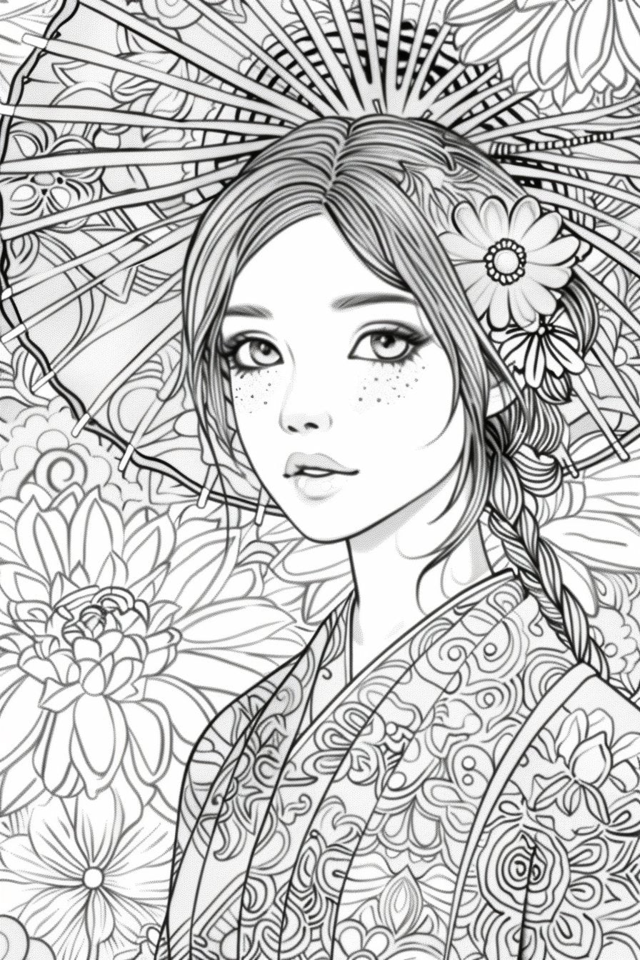 45 Adorable Mandala Girl Coloring Pages - My Coloring Zone