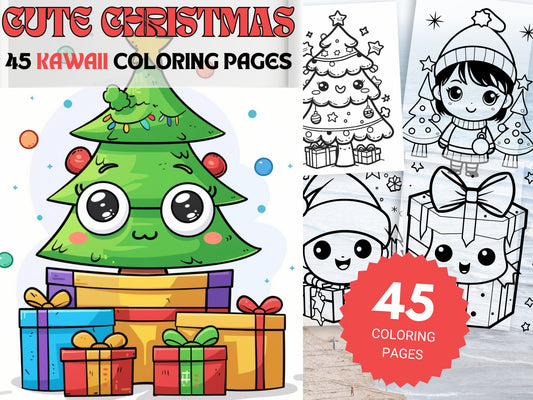 45 Cute Christmas Coloring Pages - My Coloring Zone