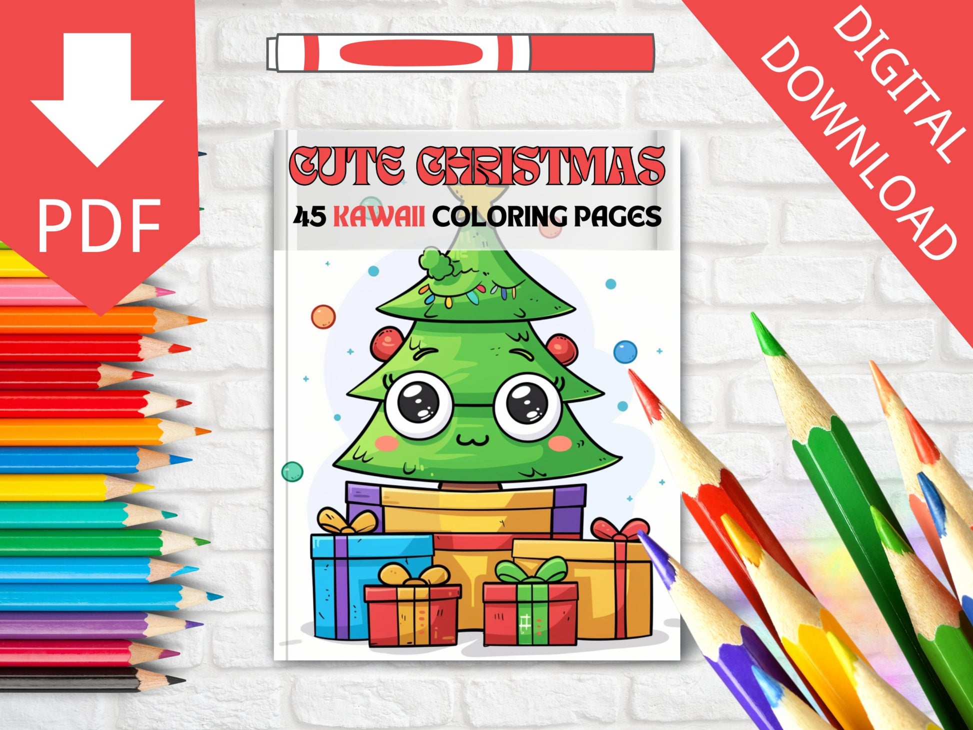 45 Cute Christmas Coloring Pages - My Coloring Zone