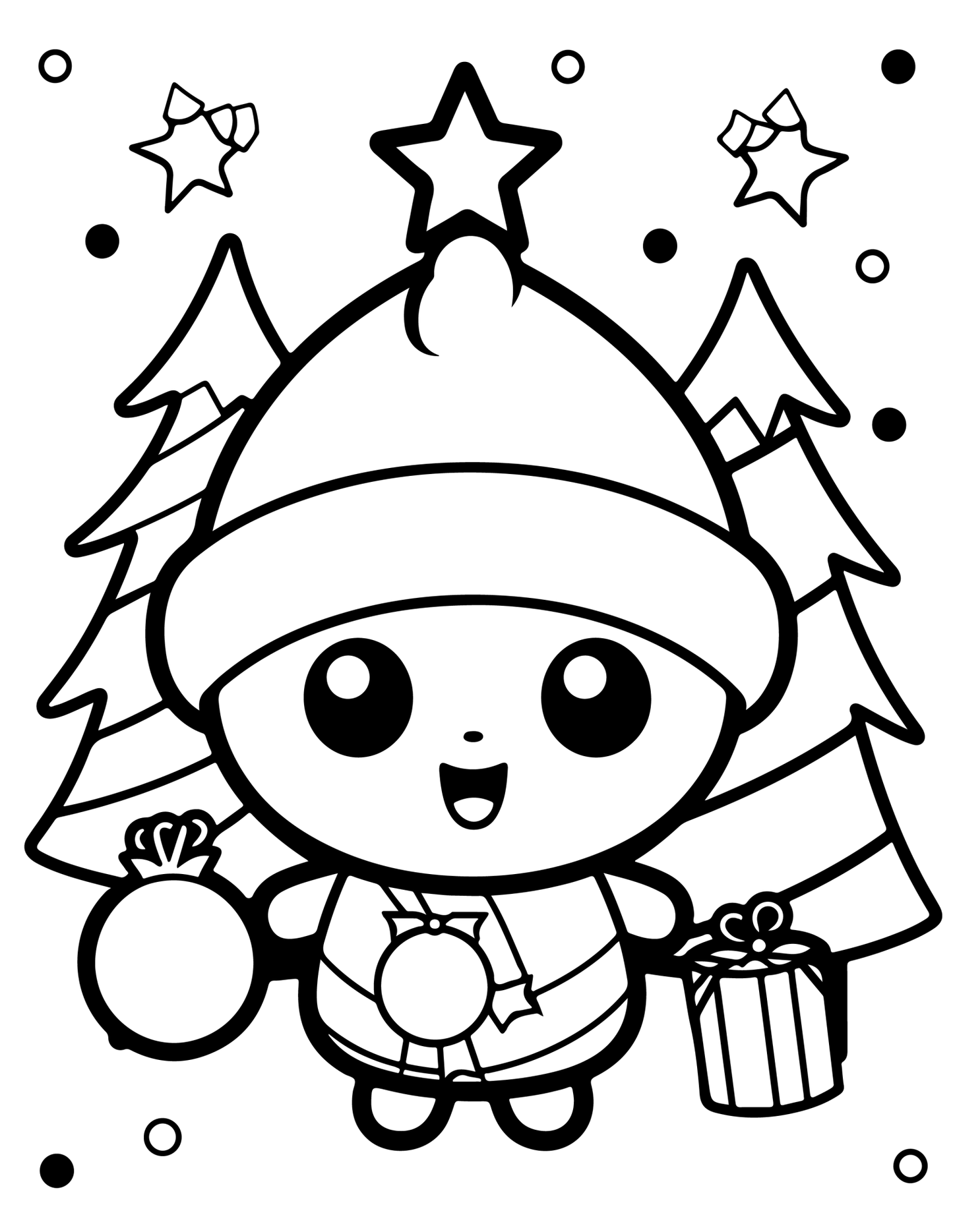 45 Cute Christmas Coloring Pages - My Coloring Zone