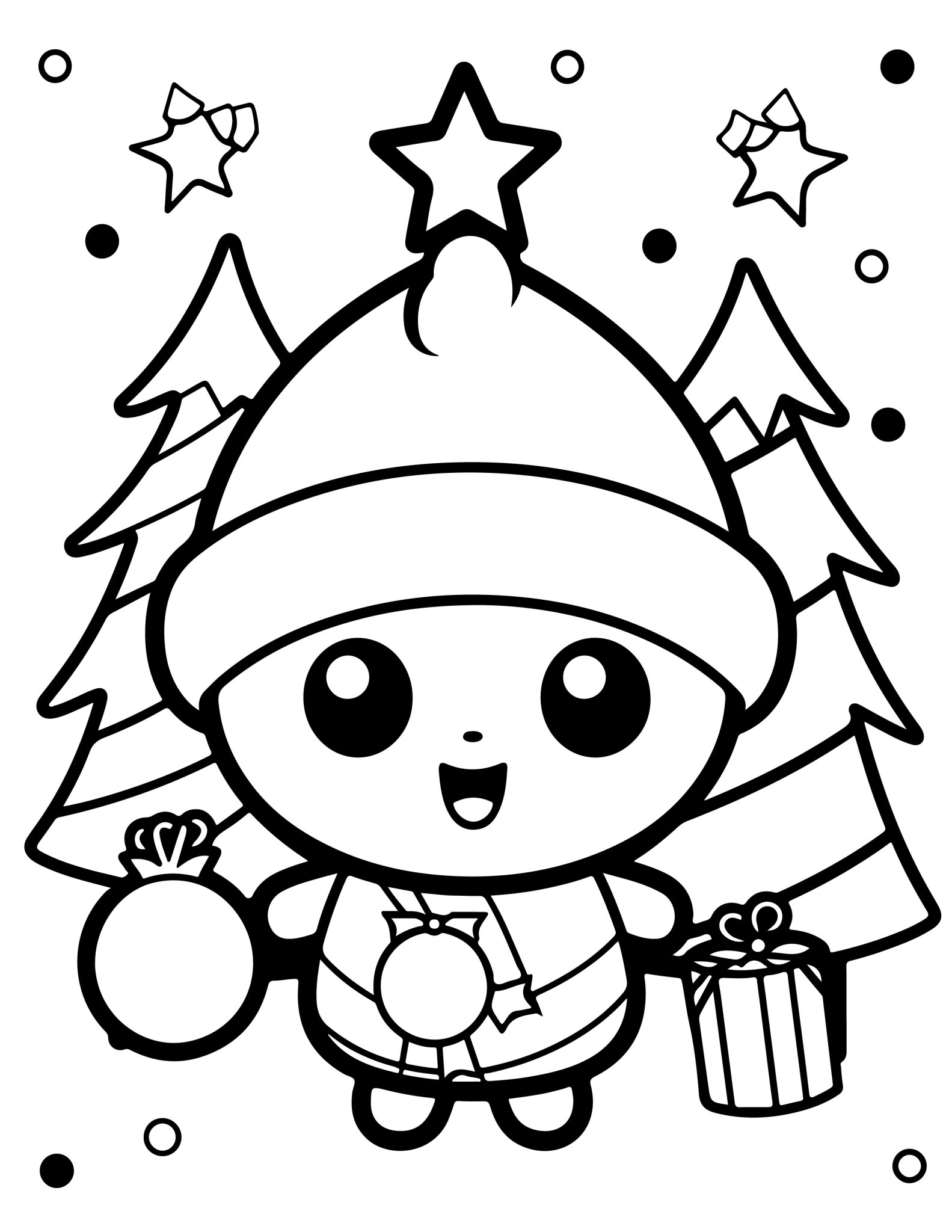 45 Cute Christmas Coloring Pages - My Coloring Zone