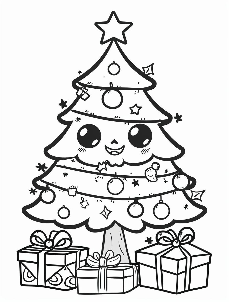 45 Cute Christmas Coloring Pages - My Coloring Zone