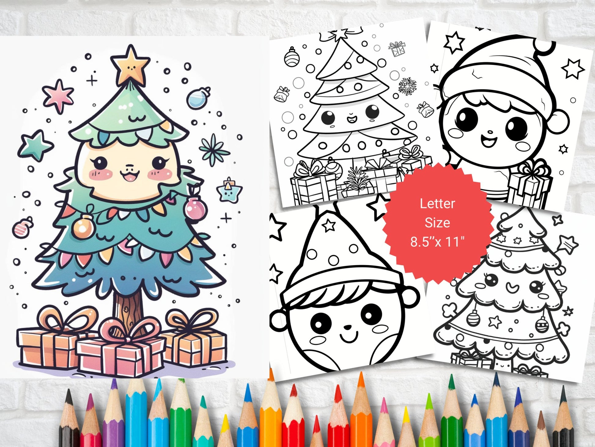 45 Cute Christmas Coloring Pages - My Coloring Zone