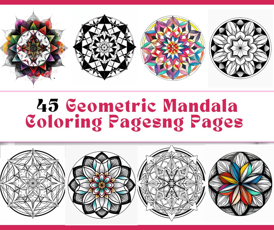 45 Geometric Mandala Coloring Pages - My Coloring Zone