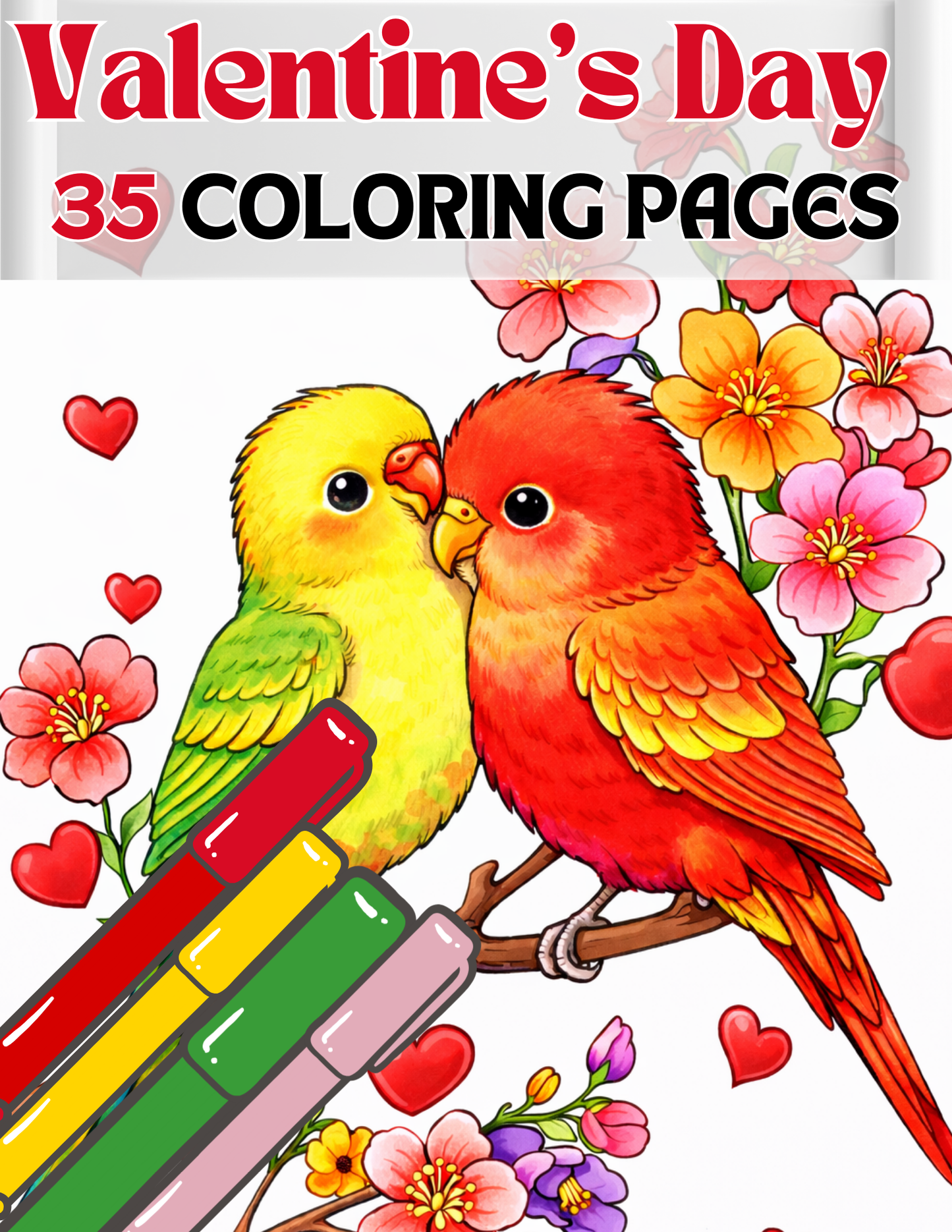 35 Valentine’s Coloring Pages