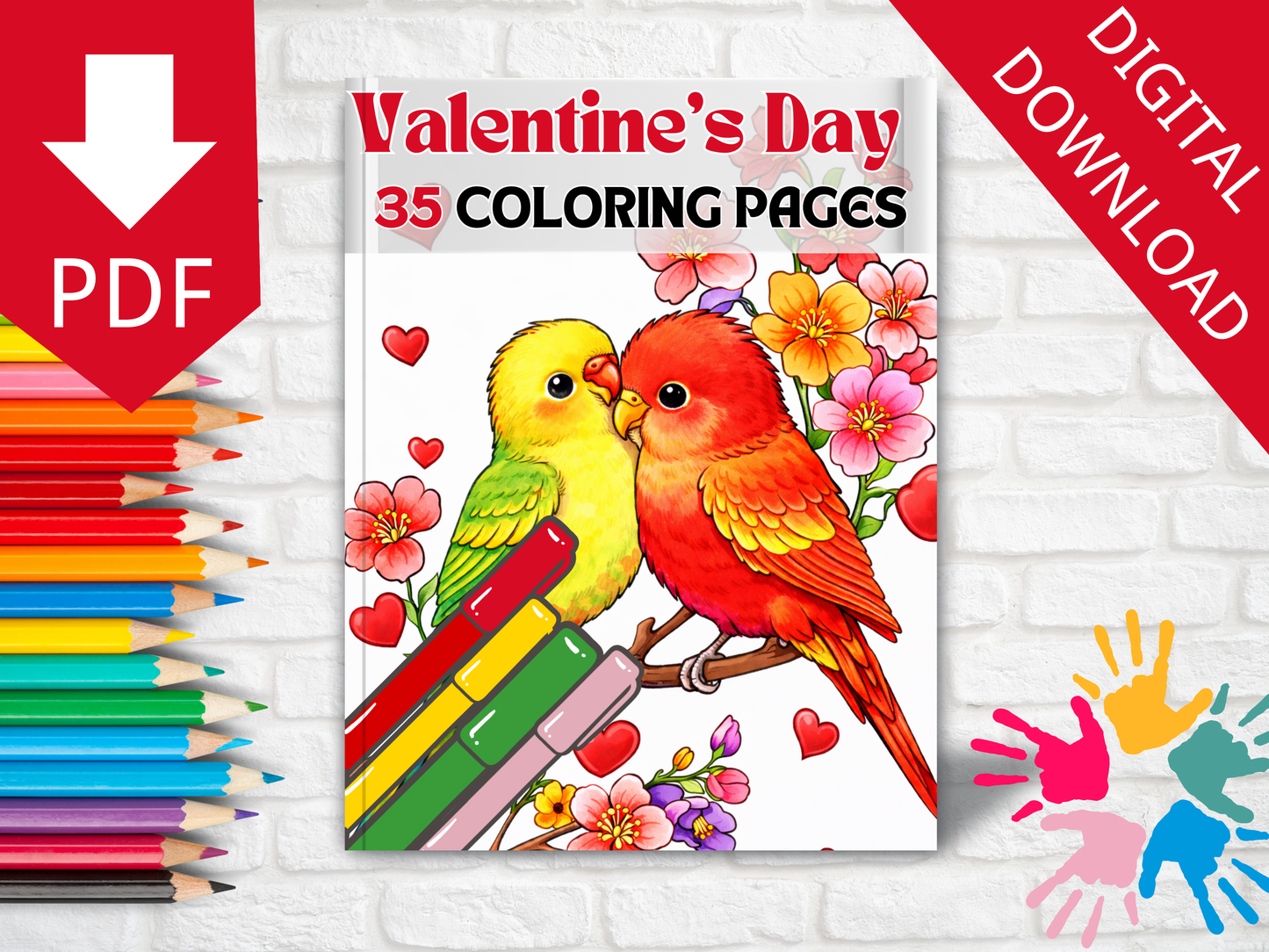 35 Valentine’s Coloring Pages