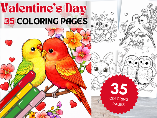 35 Valentine’s Coloring Pages