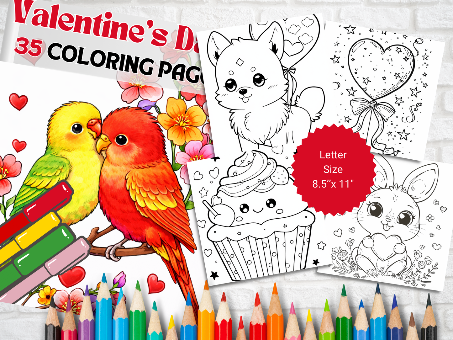 35 Valentine’s Coloring Pages